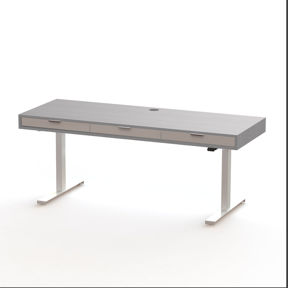 The Slim PLY // Modern wood standing desk with drawers