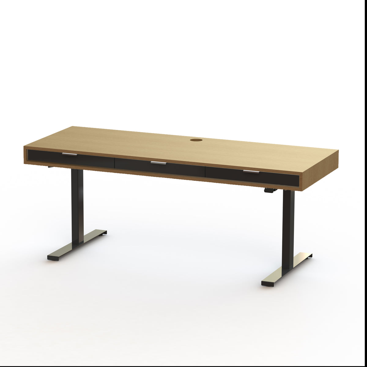 The Slim PLY // Modern wood standing desk with drawers
