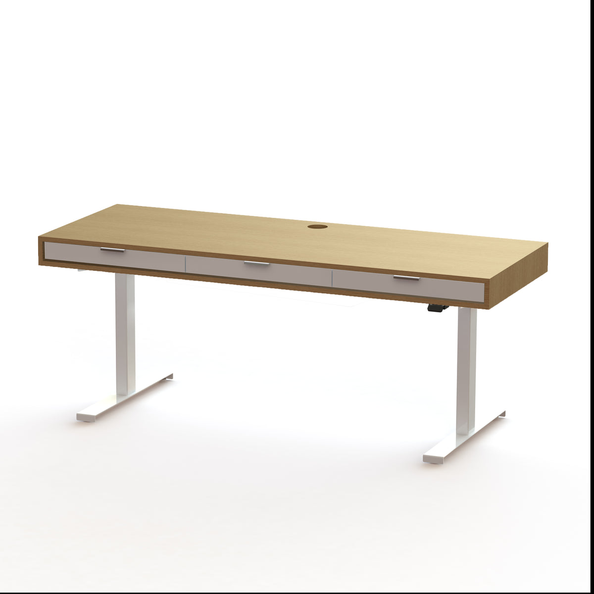 The Slim PLY // Modern wood standing desk with drawers