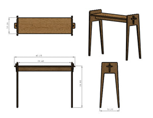 Aries Console Table // Wood Console - Entry Table // Flat-pack with Mortise & Tenon Joints