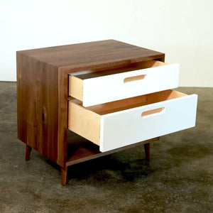 Evolve Side Table // Mid-century Modern Solid Wood Nightstand - ROMI DESIGN
