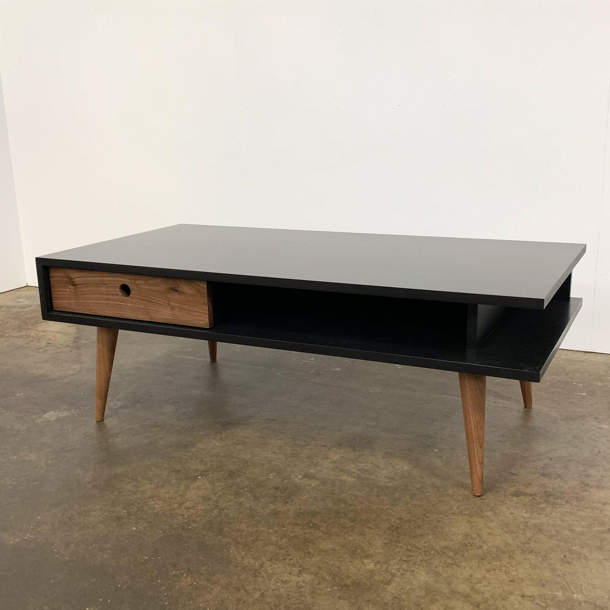The Marc // Modern, Solid Wood Coffee Table with Drawer - ROMI DESIGN