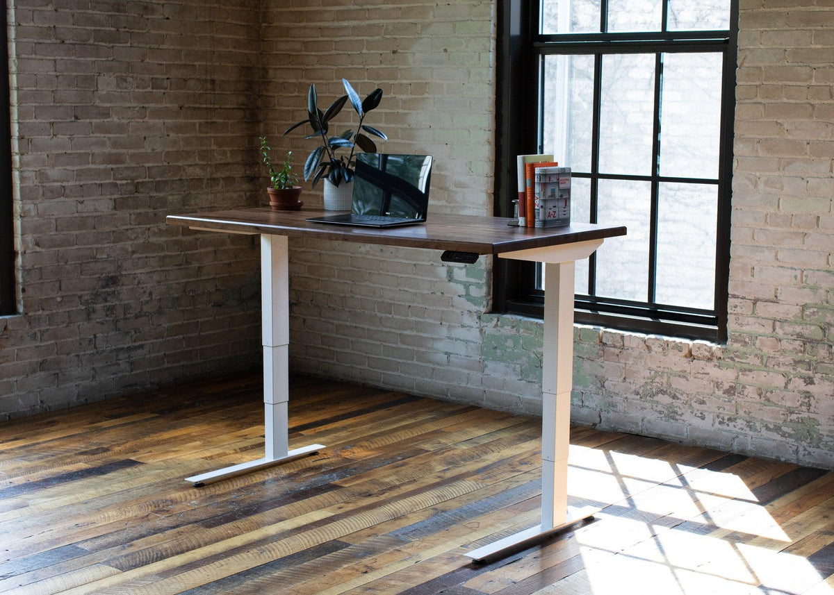 SLIM Standing Desk  Customize Your Modern Wood Desk With Drawers - ROMI  DESIGN