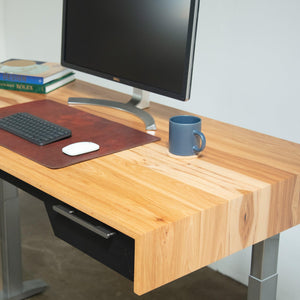 Atlas Desk // Modern Solid Wood Adjustable Height Standing Desk with Drawers - ROMI DESIGN