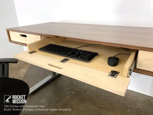 The Evolve // Height Adjustable Modern Standing Desk with Drawers featuring The Jarvis Electric Base - ROMI DESIGN