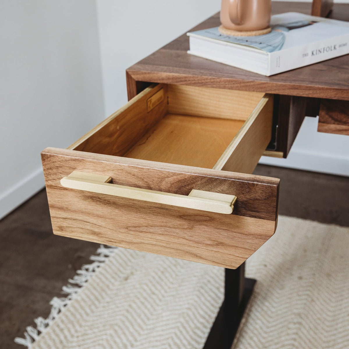 Modern Wood Desk With Drawers