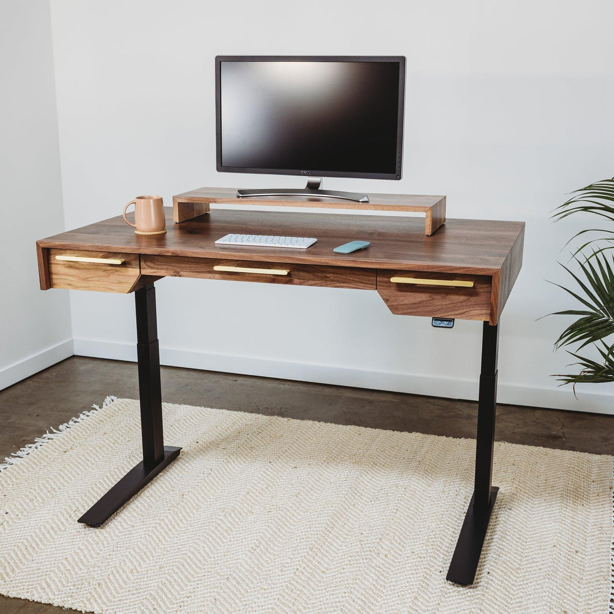 Wood Computer Stand Monitor Stand Wood Desk Accessories Monitor Organizer  Desk Shelf Riser Monitor Riser Home Office 