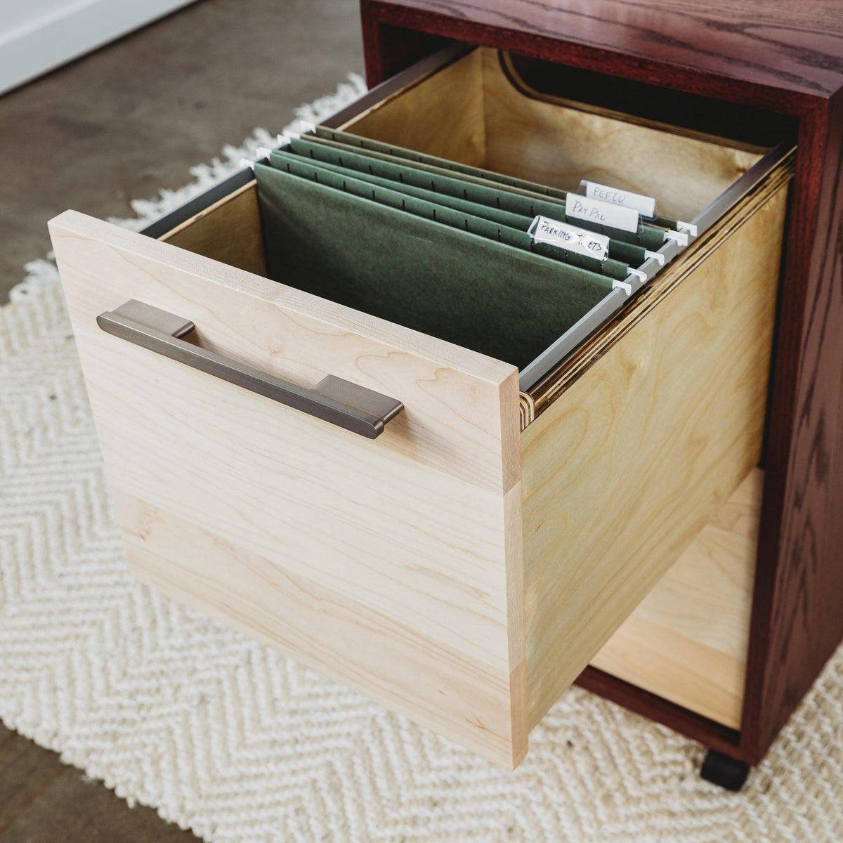 FILE // Modern Solid Wood File Cabinet Storage with Wheels for the Evolve Desk - ROMI DESIGN