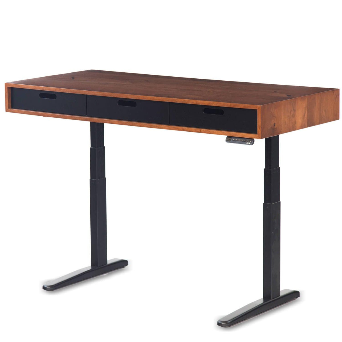 The Evolve // Height Adjustable Modern Standing Desk with Drawers featuring The Jarvis Electric Base - ROMI DESIGN