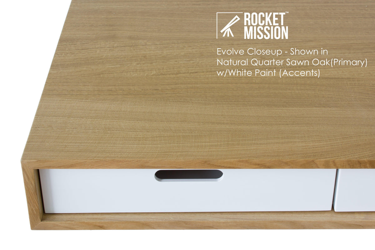 The Evolve // Height Adjustable Modern Standing Desk with Drawers featuring The Jarvis Electric Base - ROMI DESIGN