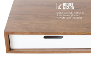 The Evolve // Height Adjustable Modern Standing Desk with Drawers featuring The Jarvis Electric Base - ROMI DESIGN