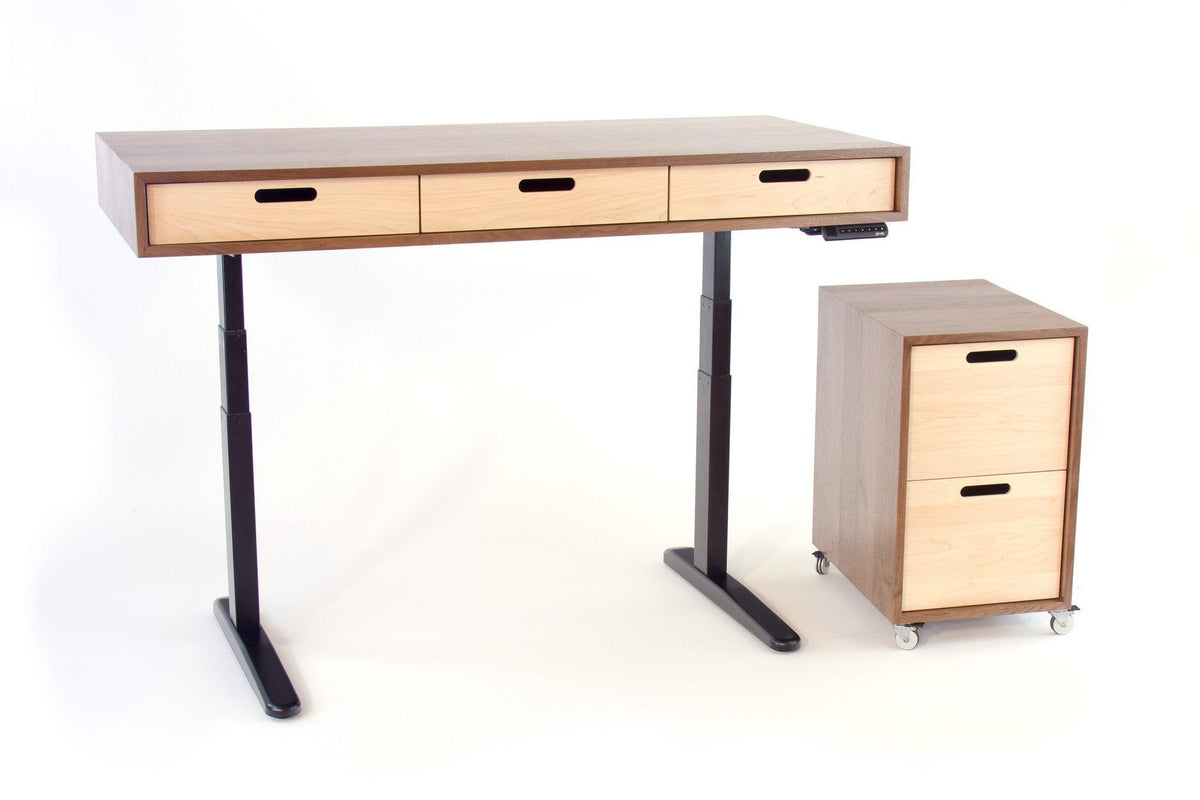 FILE // Modern Solid Wood File Cabinet Storage with Wheels for the Evolve Desk - ROMI DESIGN