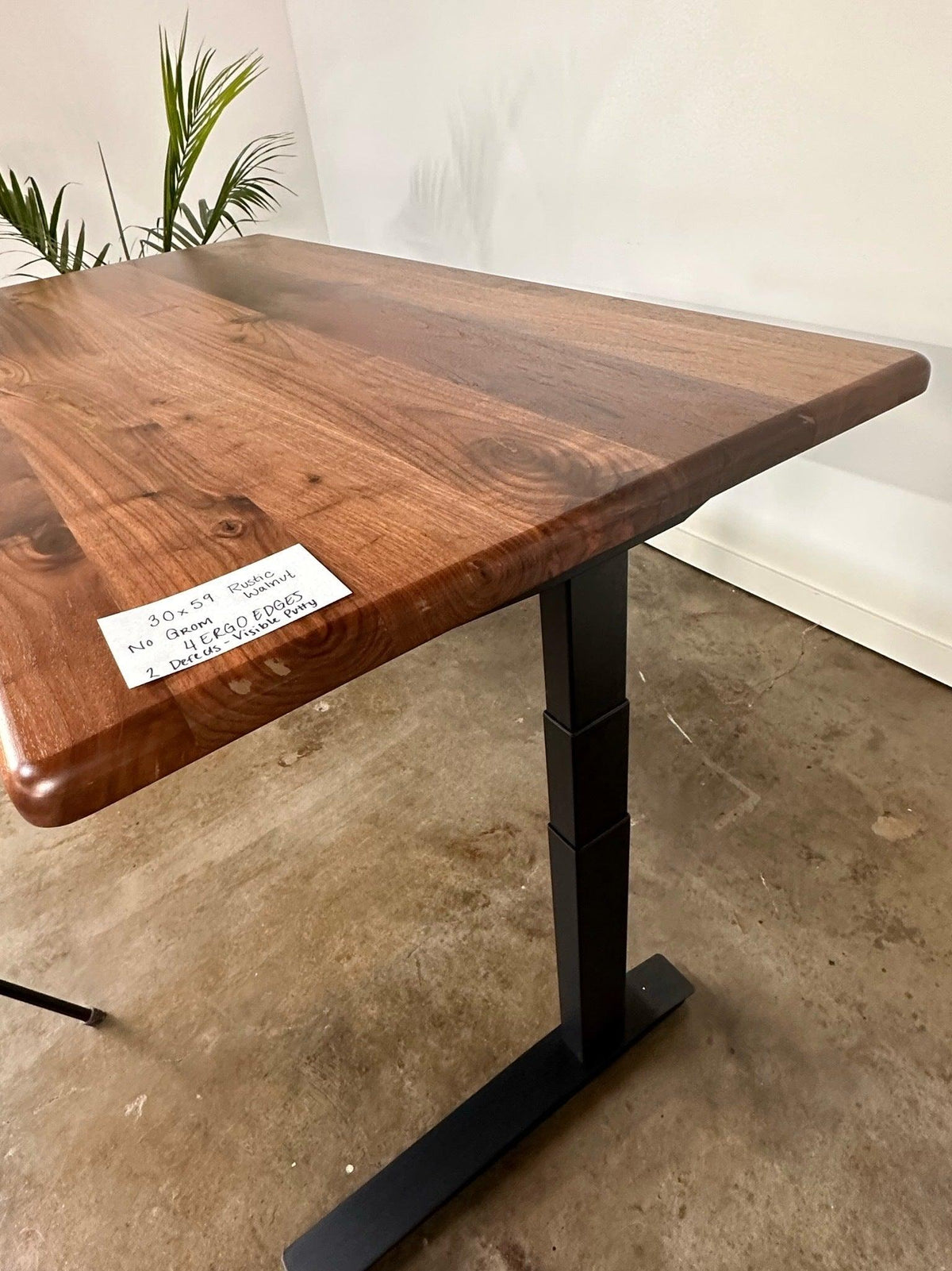 SALE // iMovR Lander Desktop - Rustic Walnut - 30"D x 59"W - ROMI DESIGN