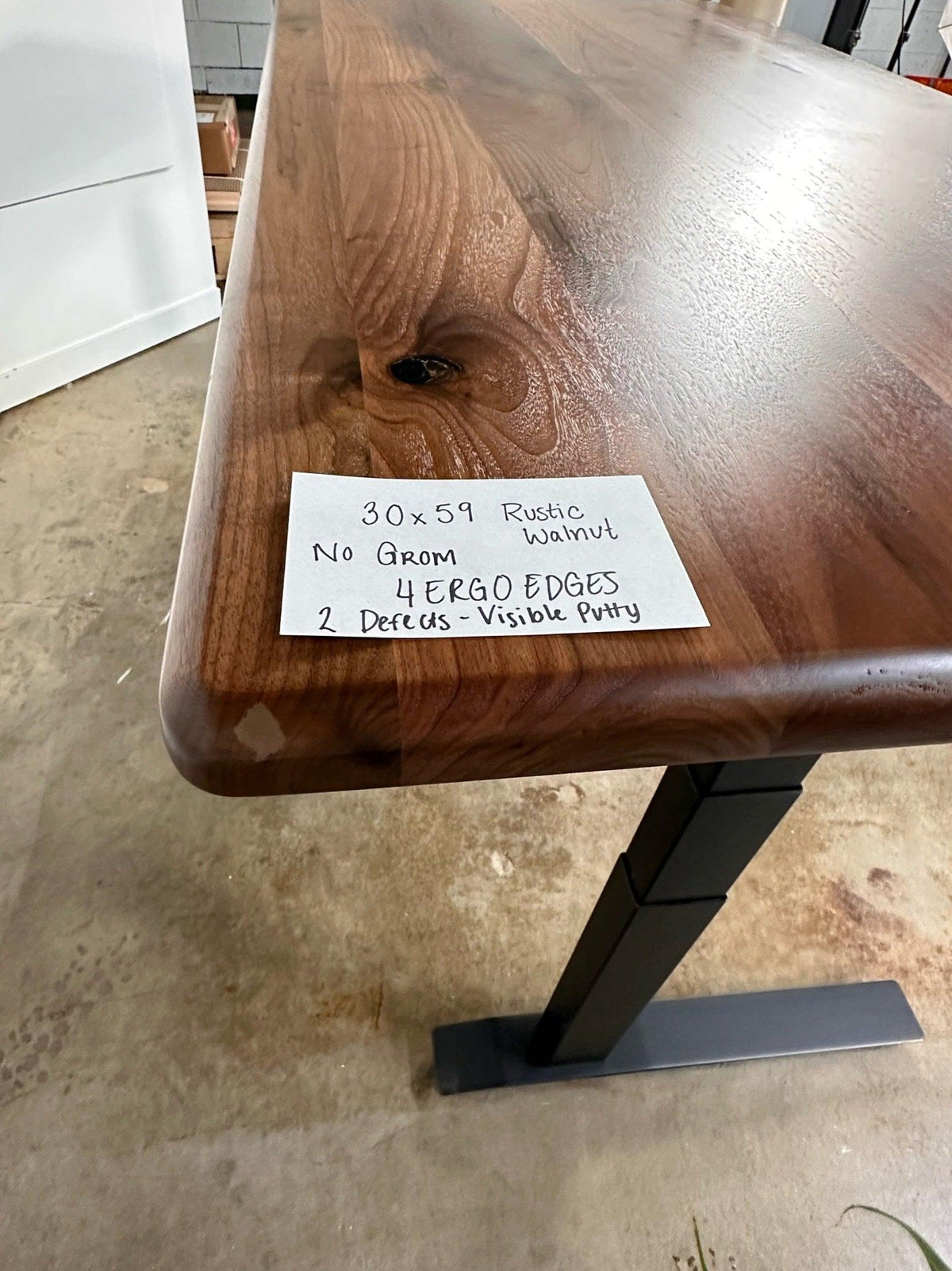 SALE // iMovR Lander Desktop - Rustic Walnut - 30"D x 59"W - ROMI DESIGN