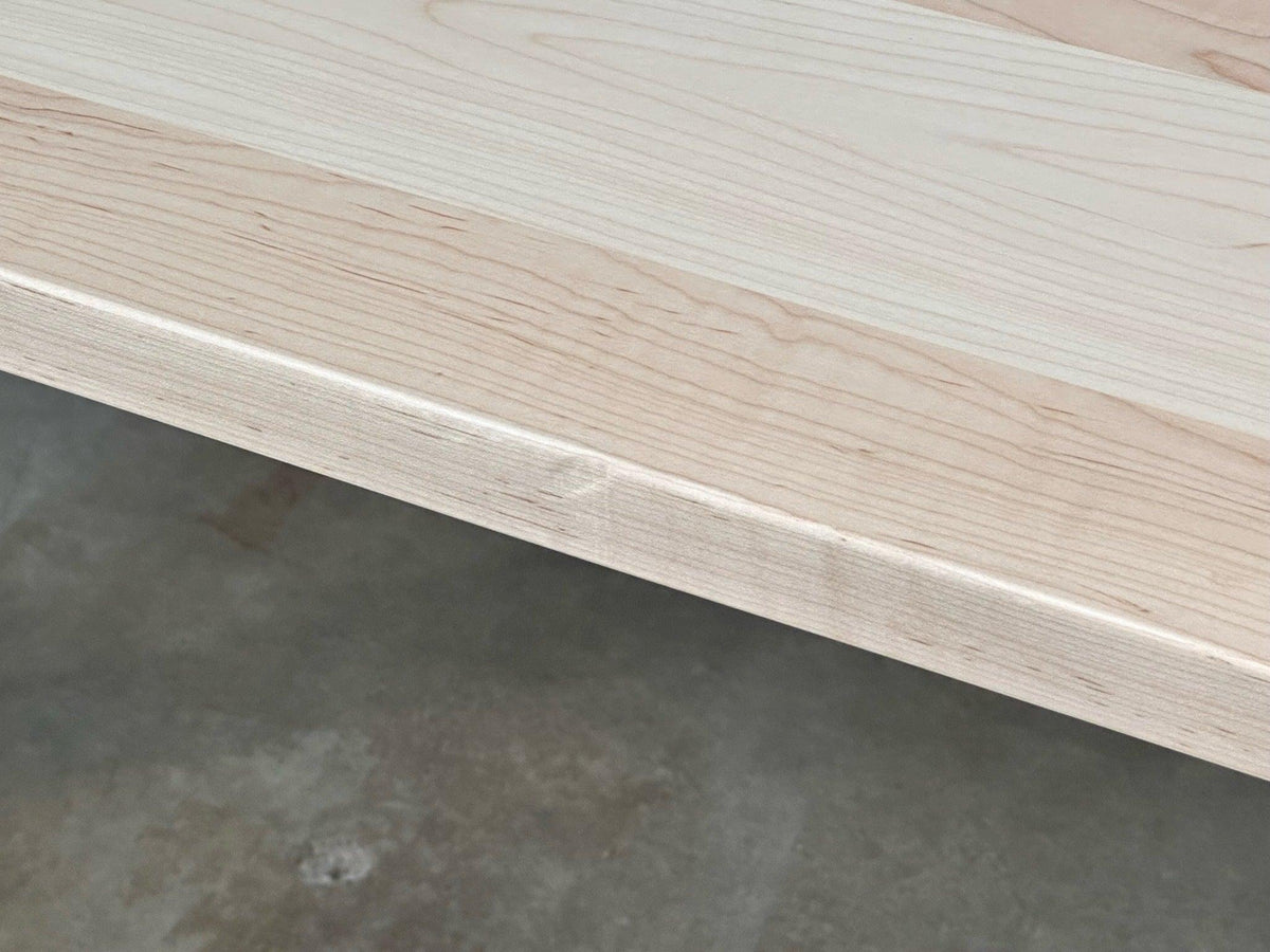 SALE // Hardwood Slab Desktop - Natural Maple - 60"W x 33"D - 1/8" Roundover - ROMI DESIGN