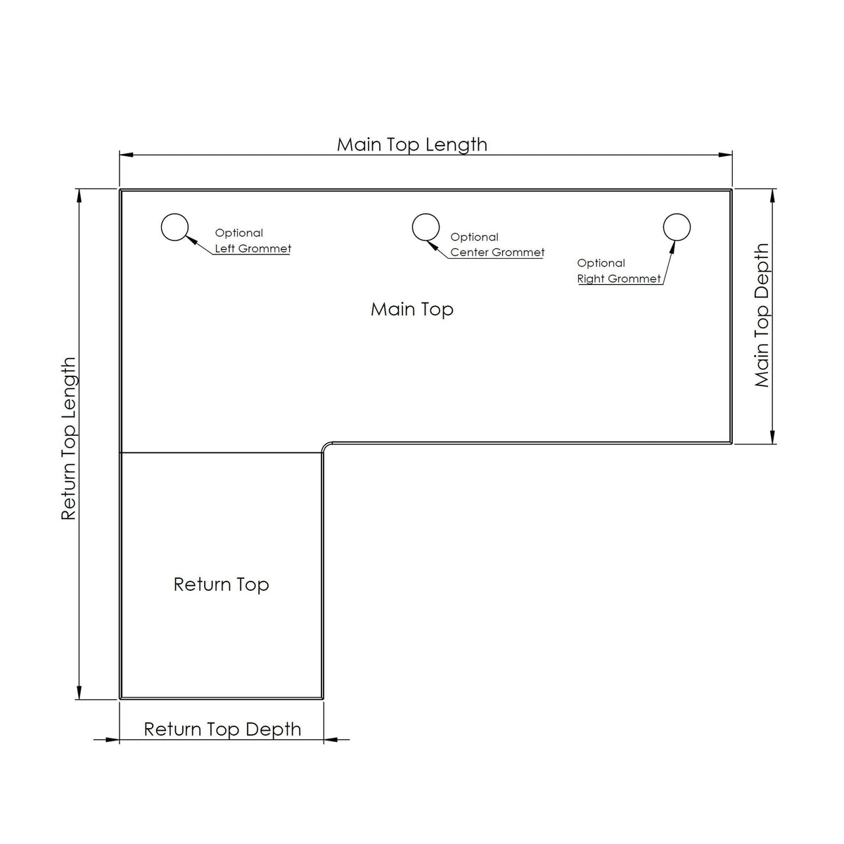 Artemis L-Desk // Solid Hardwood Configurable Adjustable Height L-Desk with Drawers - ROMI DESIGN