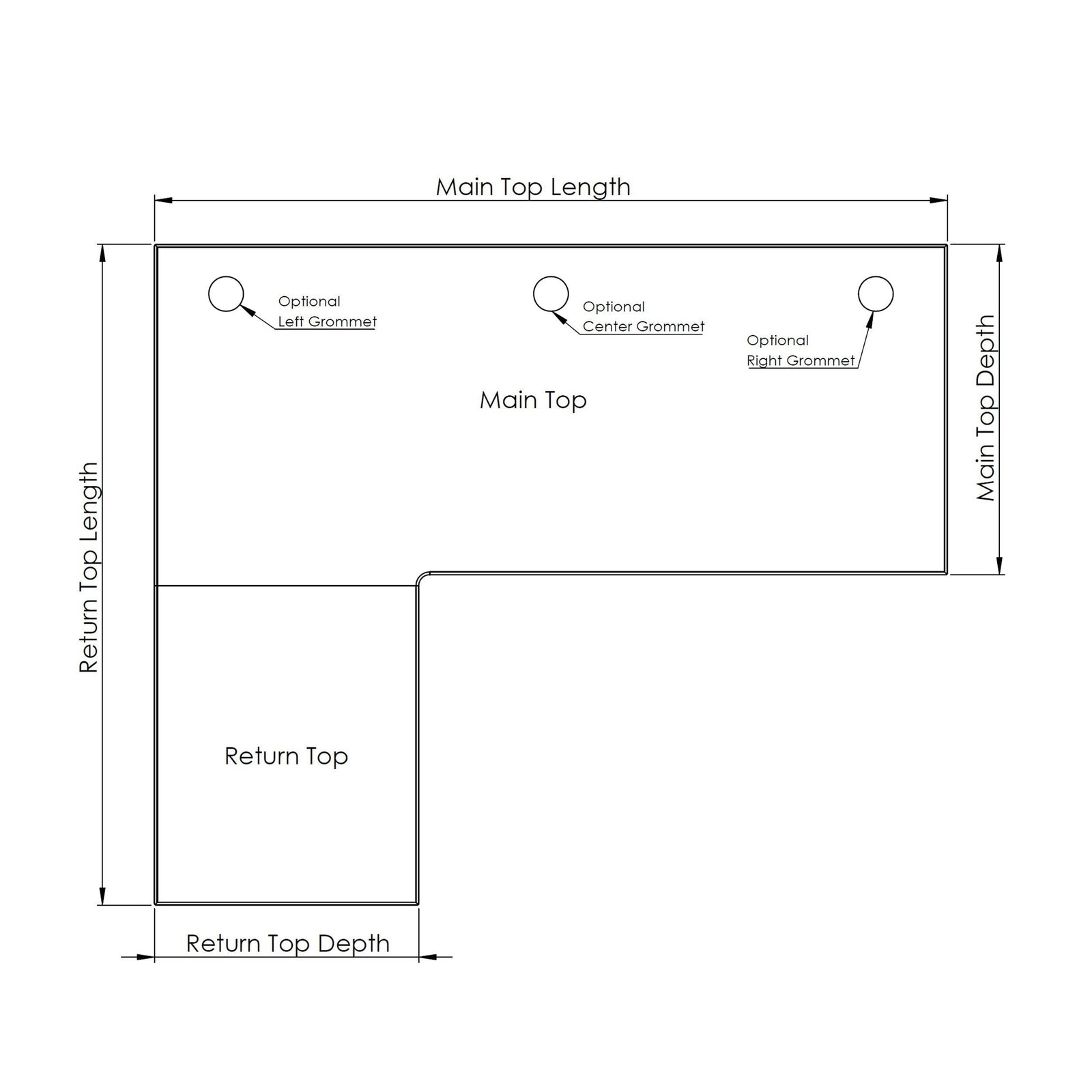 Artemis L-Desk // Solid Hardwood Configurable Adjustable Height L-Desk with Drawers - ROMI DESIGN