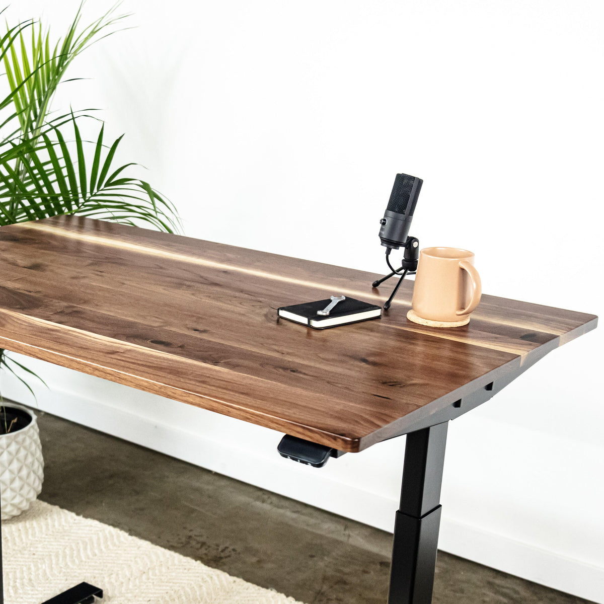 SLIM Standing Desk  Customize Your Modern Wood Desk With Drawers - ROMI  DESIGN