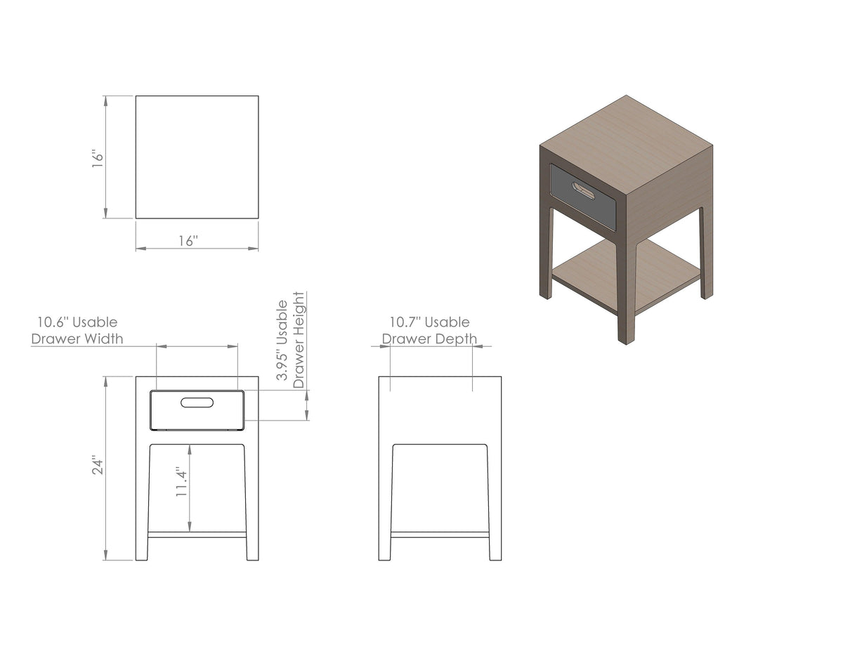 The Ranger // Modern Side Table - ROMI DESIGN