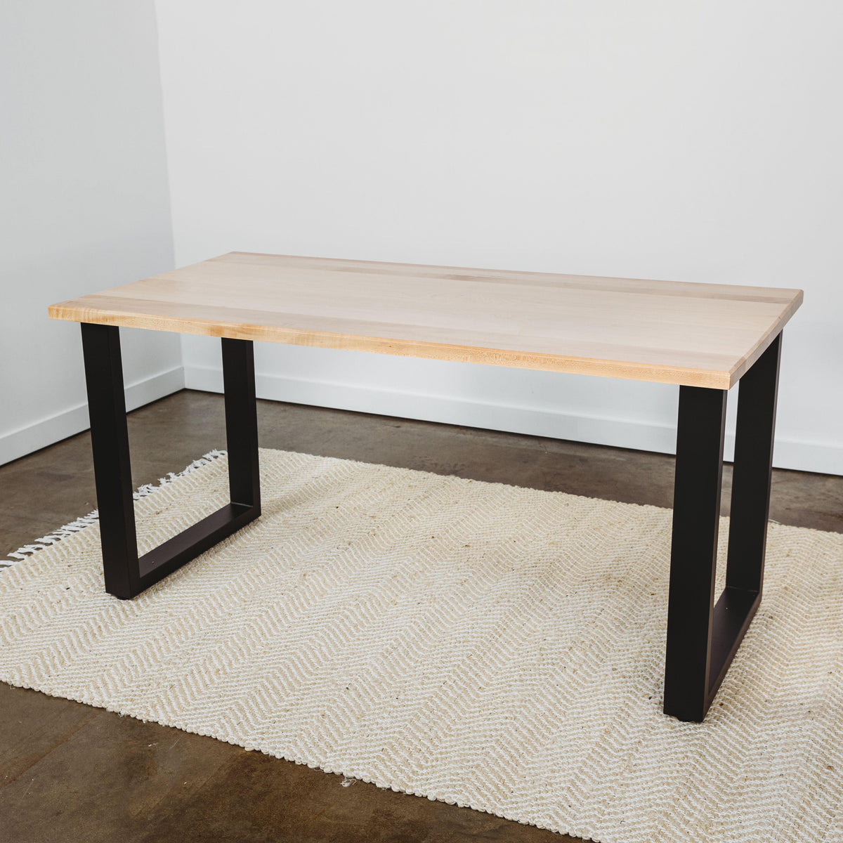 SALE // HARDWOOD SLAB DESK - DRIFTWOOD STAINED HICKORY - ROMI DESIGN