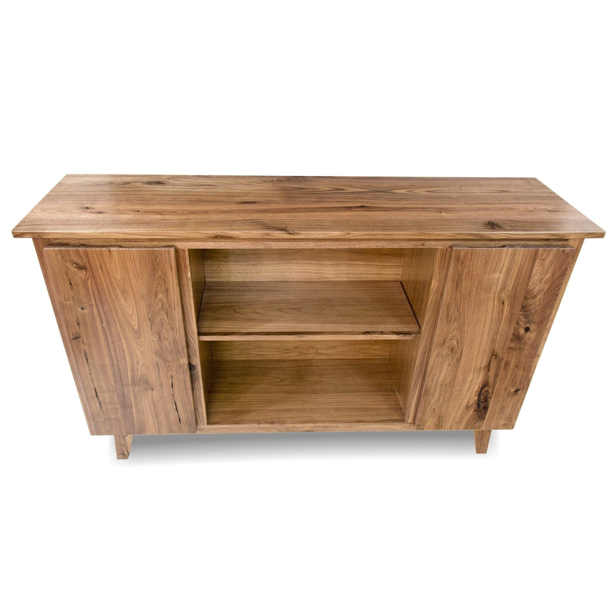 Mid Century Modern Credenza Cabinet in Solid Walnut for Home Office - Sifford Online