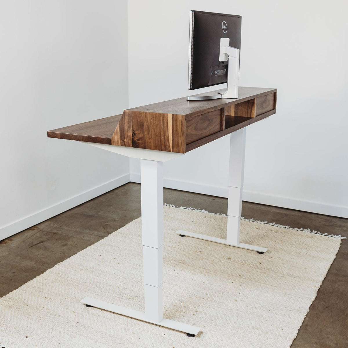 Sit-Stand Adjustable Desk Hardwood Artisans Handcrafted Office Furniture,  standing desk