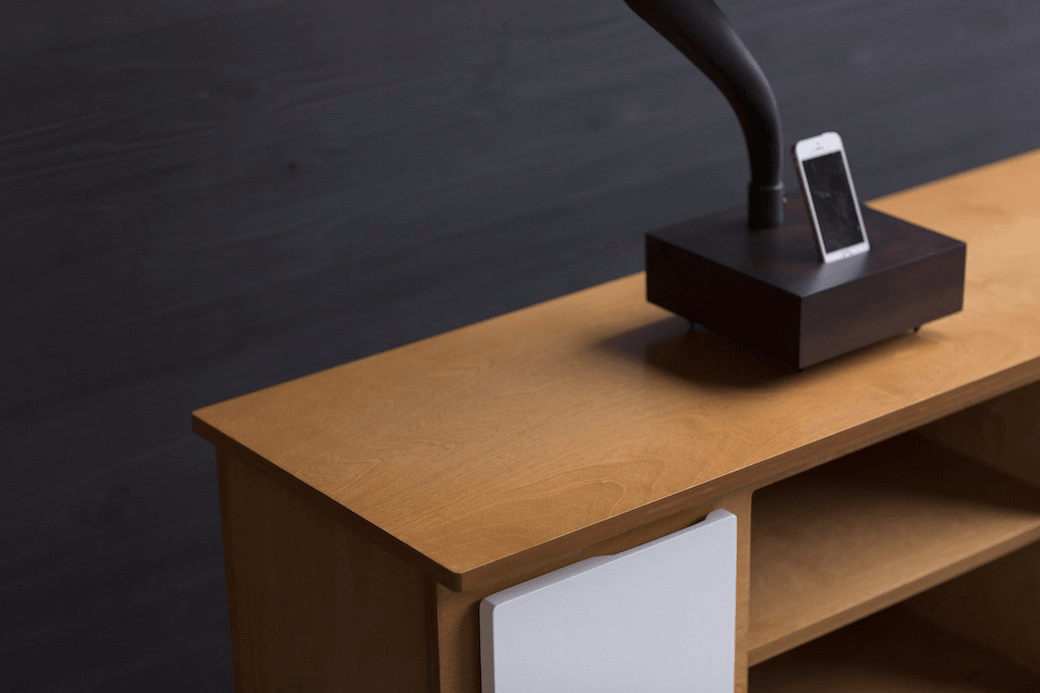 Mid Century Modern Credenza Cabinet in Solid Walnut for Home Office - Sifford Online